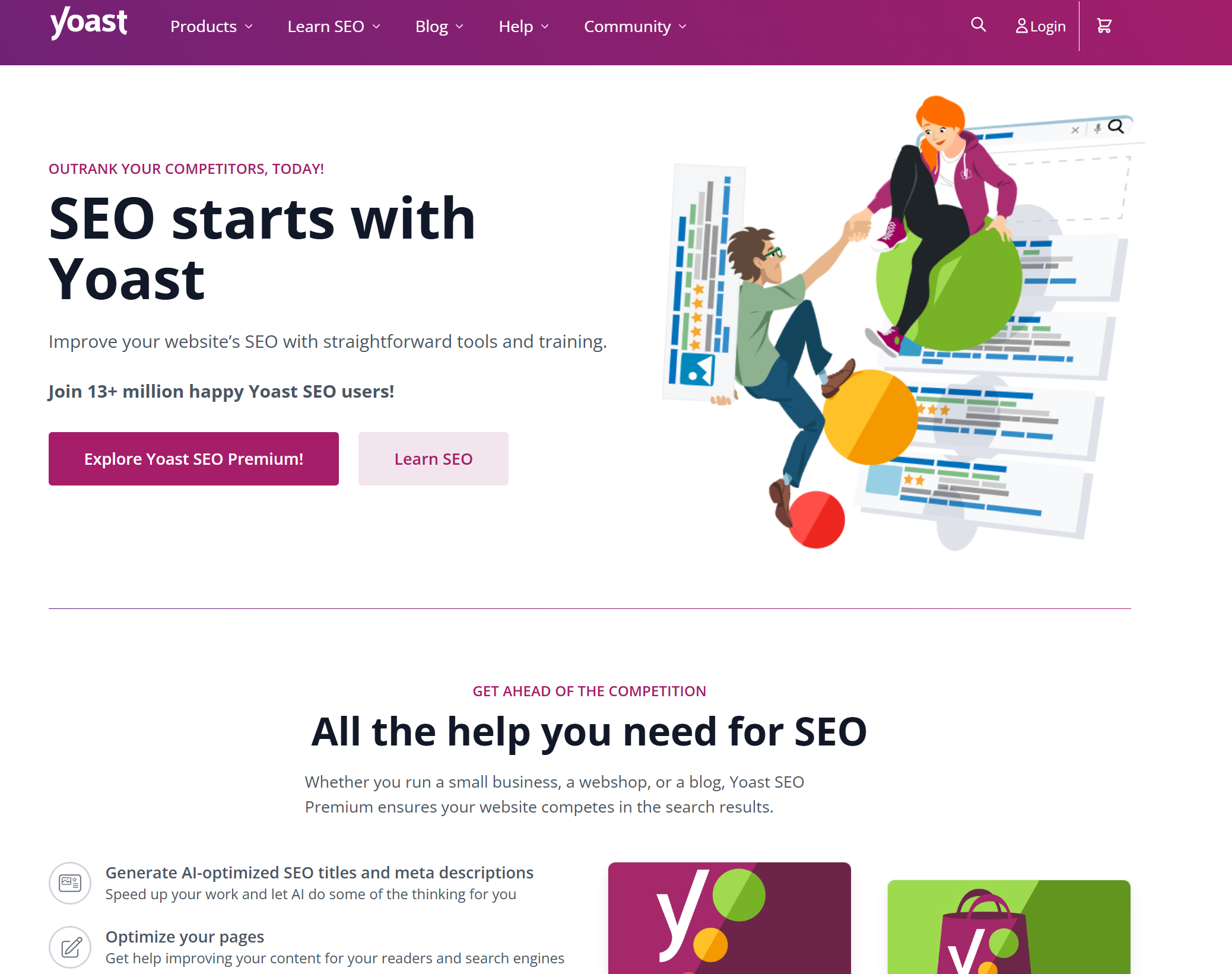 Yoast SEO webpage